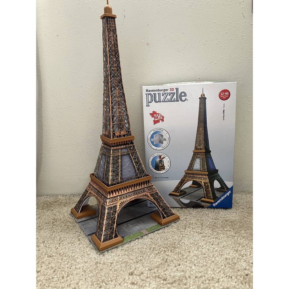 Ravensburger La Tour Eiffel Tower‎ Paris 3D Puzzle 216 Pieces BOX Directions